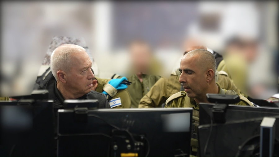 השר יואב גלנט בהערכת מצב באוגדה 162