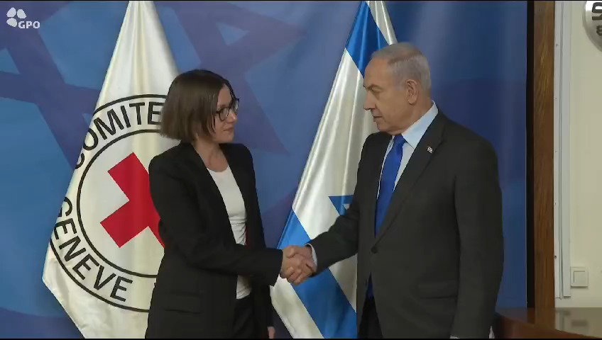 נתניהו ונשיאת הצלב האדום 