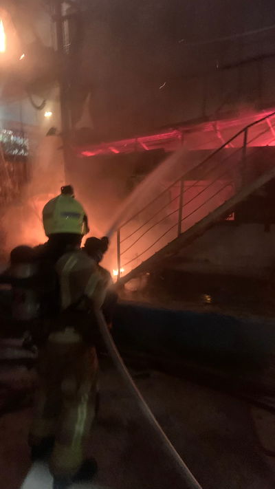 לוחמי האש בזירה