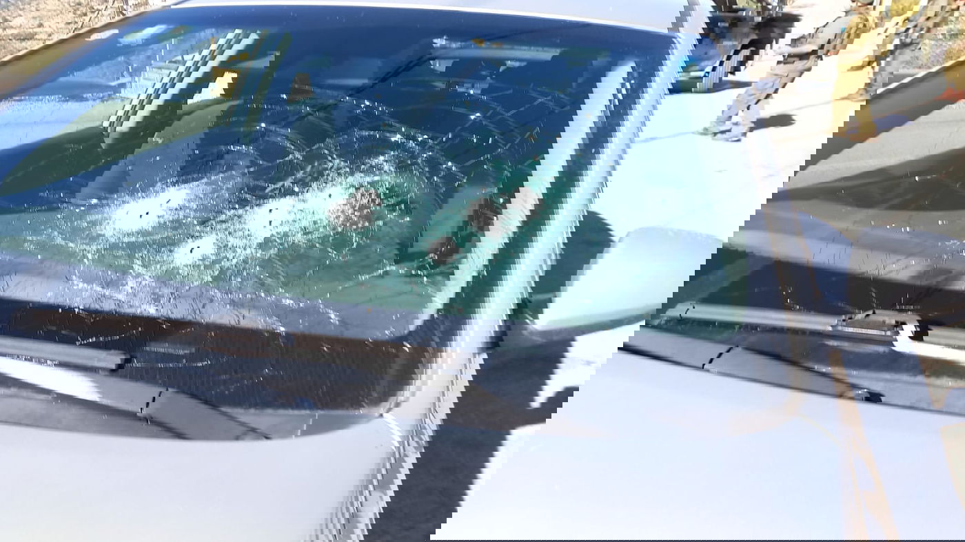 הרכב שנפגע בפיגוע הבוקר