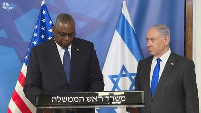 נתניהו ואוסטין, אמש 