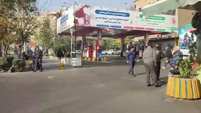 תחנת דלק מושבתת באיראן , הבוקר 