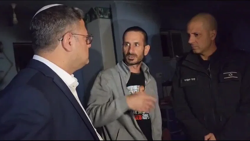 בן גביר בביקור בני עוז