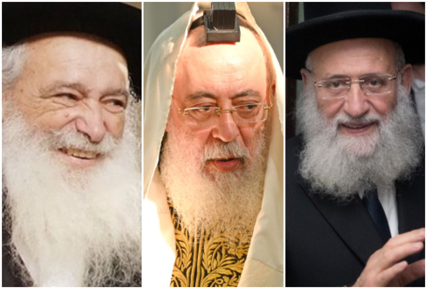 מימין: הרב אלבז, הרב עמאר והרב נבנצאל