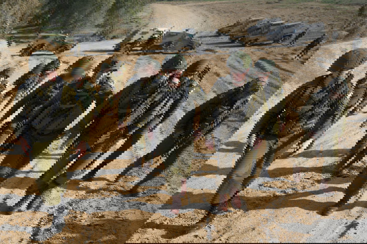 סיור הרמטכ״ל עם מפקד אוגדת עזה בגבול ובתוך הרצועה