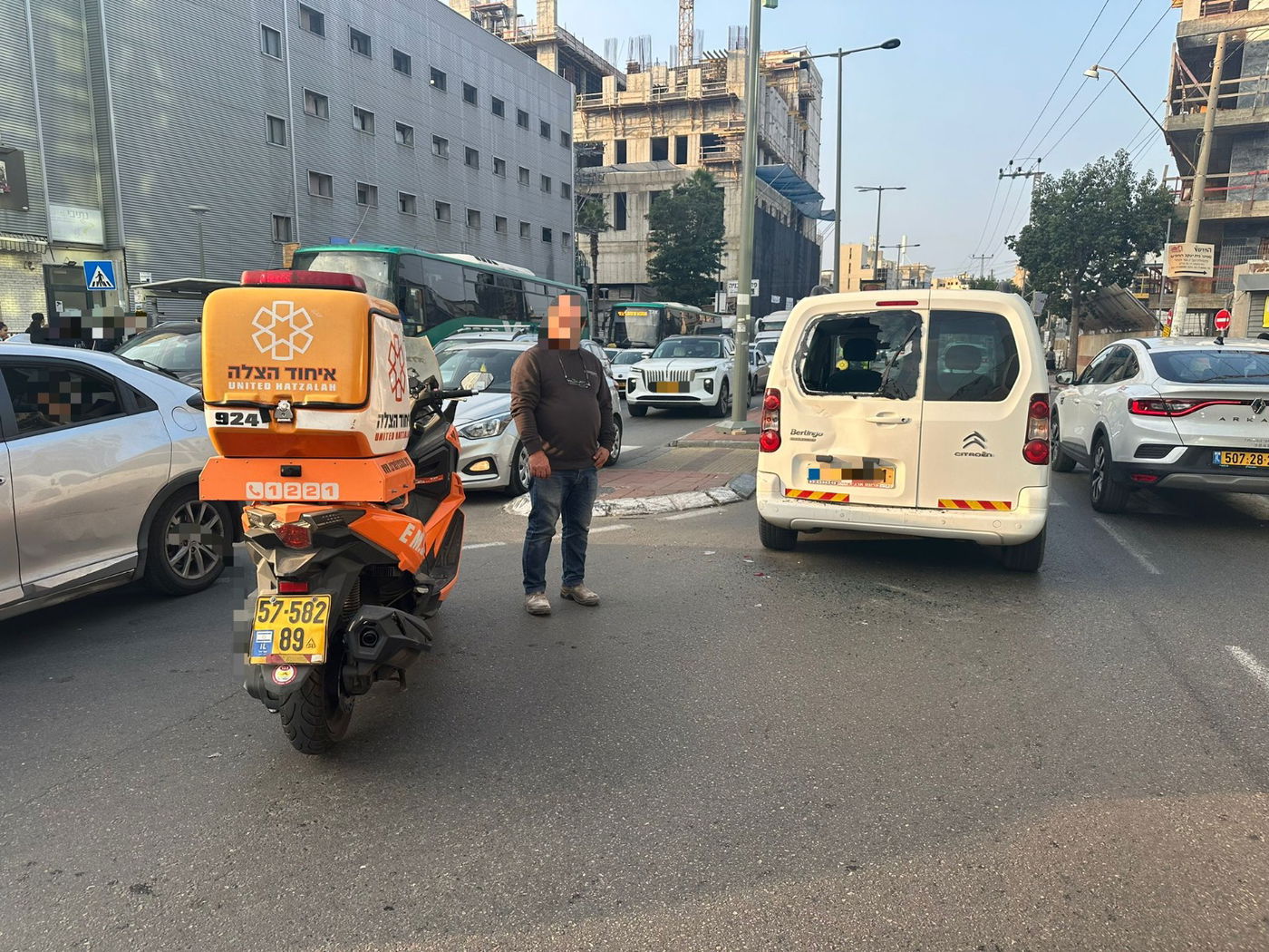 זירת התאונה בבני ברק