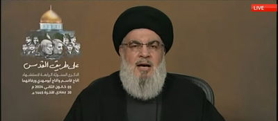 נסראללה בנאום מהבונקר בביירות: "ננקום בישראל באופן מחושב"