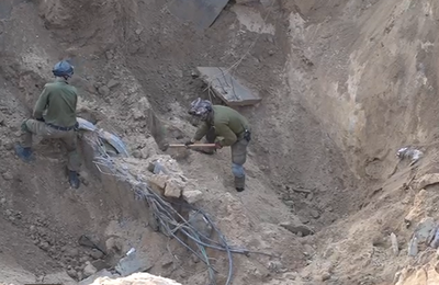 חפירות באדמה - ופיצוץ עז: כך נחשף המתחם התת קרקעי של חמאס במרכז עזה