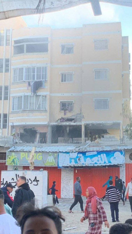 הדירה שהותקפה בשכונת אל-אמל שבח'אן יונס