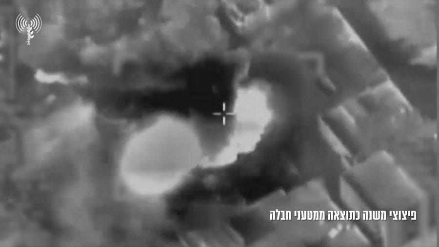 חיסול של מחבלים שהסתתרו במבנה עם חיבור לתת קרקע ופיצוצי משנה בעקבות מטעני חבלה במבנה