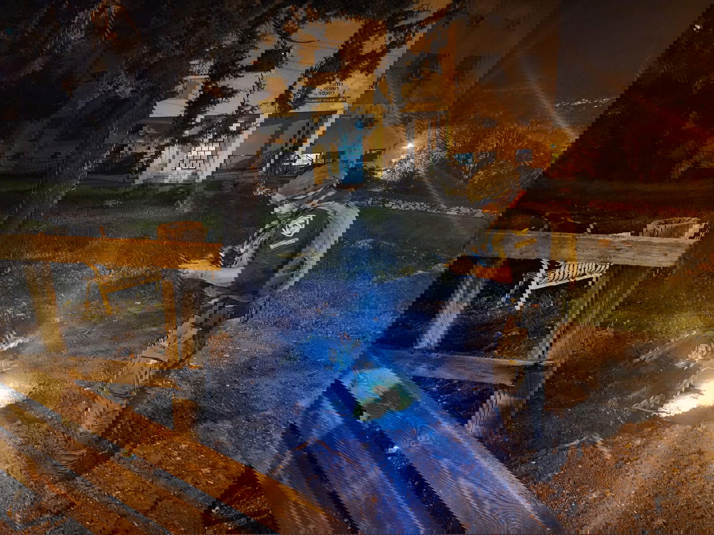 אחת מזירות הנפילה בקריית שמונה