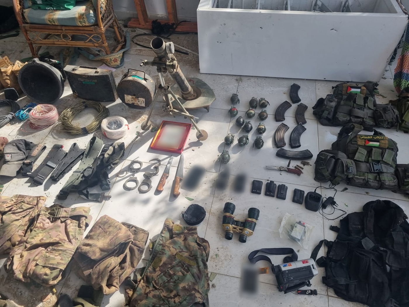 אמצעי לחימה שאותרו על ידי צוות הקרב של חטיבה 646