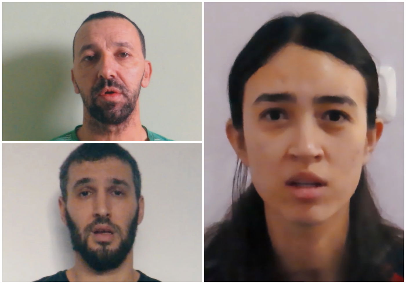 נועה ארגמני, איתי סבירסקי ויוסי שרעבי בזמן השבי