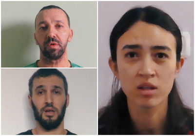 נועה ארגמני, איתי סבירסקי ויוסי שרעבי בזמן השבי