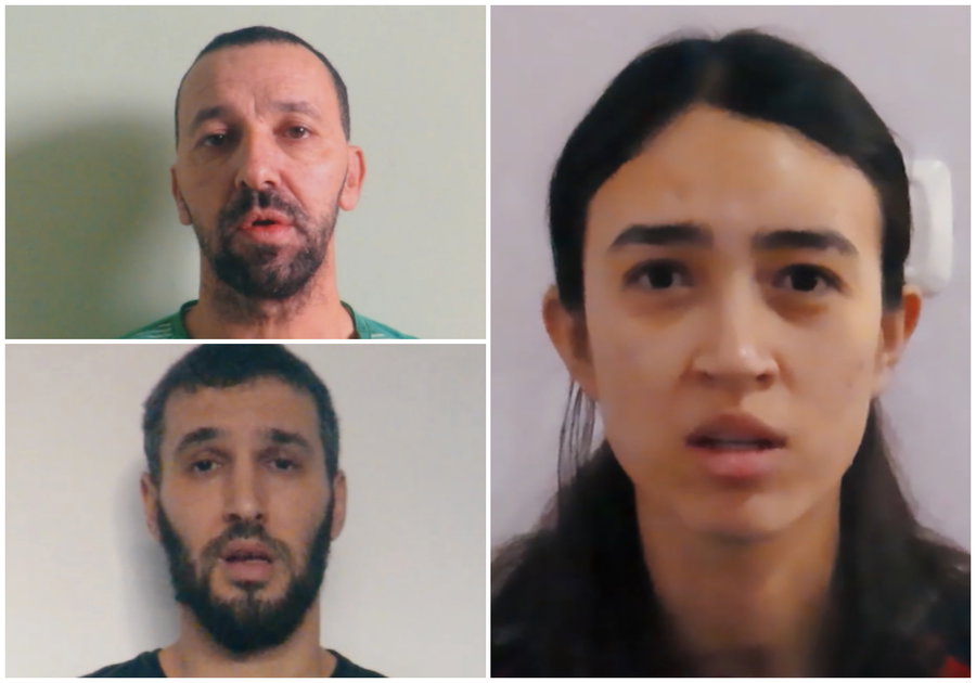 נועה ארגמני, איתי סבירסקי ויוסי שרעבי בזמן השבי