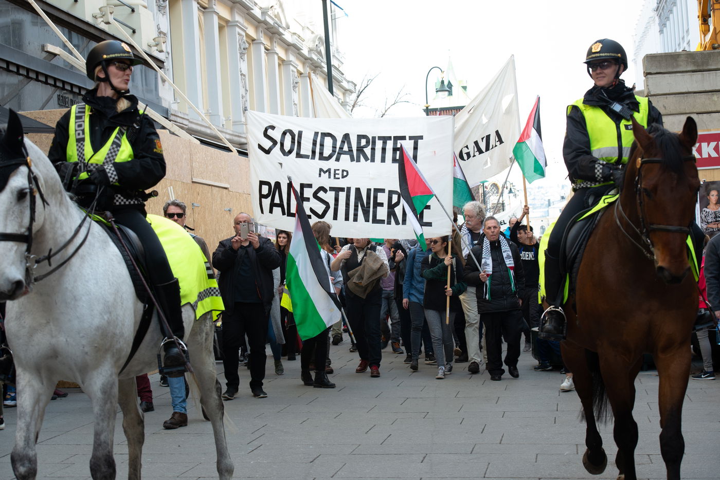 מפגינים פרו-פלסטינים באוסלו 