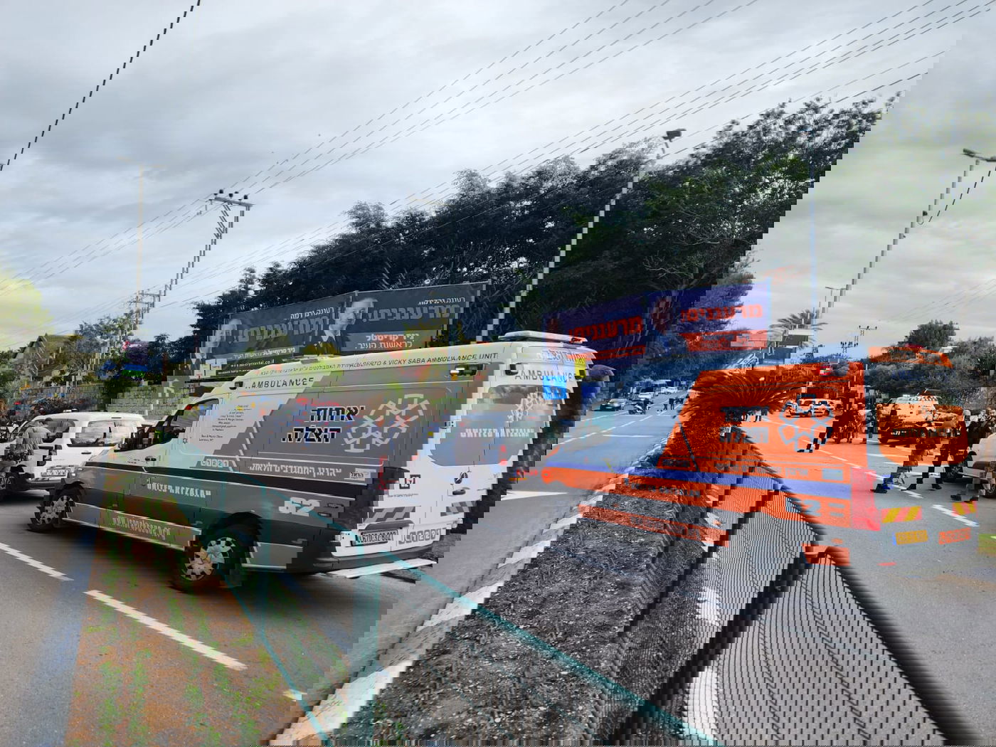 מהזירה ברחוב אחוזה פינת ירושלים ברעננה