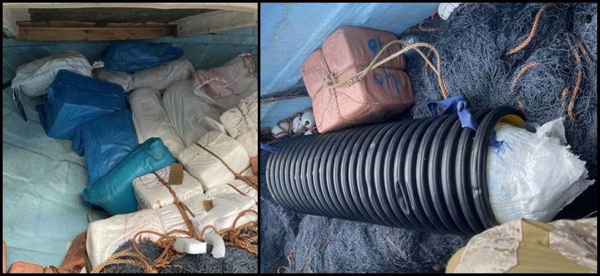 השלל שנתפס בספינה