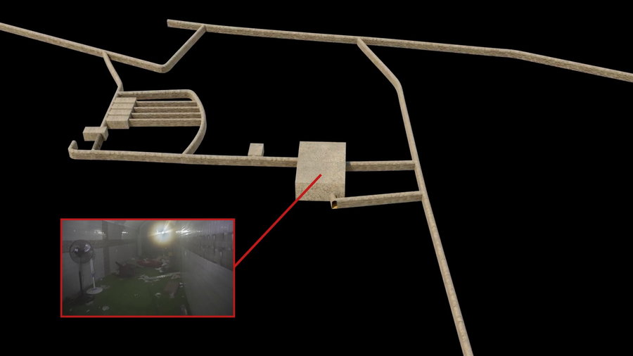  הדמייה של חלק מתוואי המנהרה