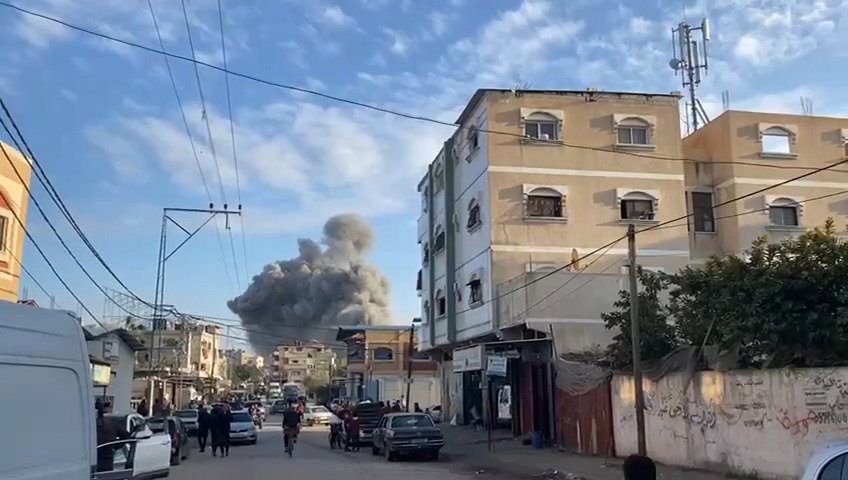 תקיפת חיל האוויר ברפיח, הערב