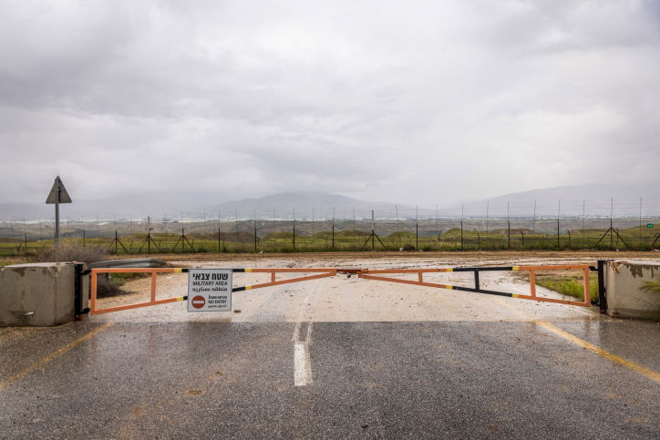 הצד הישראלי של הגבול בבקעת הירדן