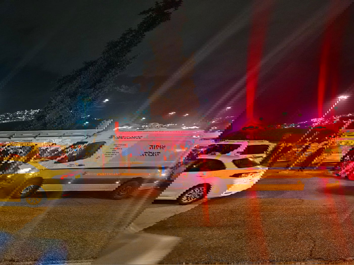 זירת התאונה הקשה בכביש גולדה מאיר בירושלים