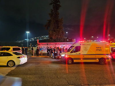 זירת התאונה הקשה בכביש גולדה מאיר בירושלים