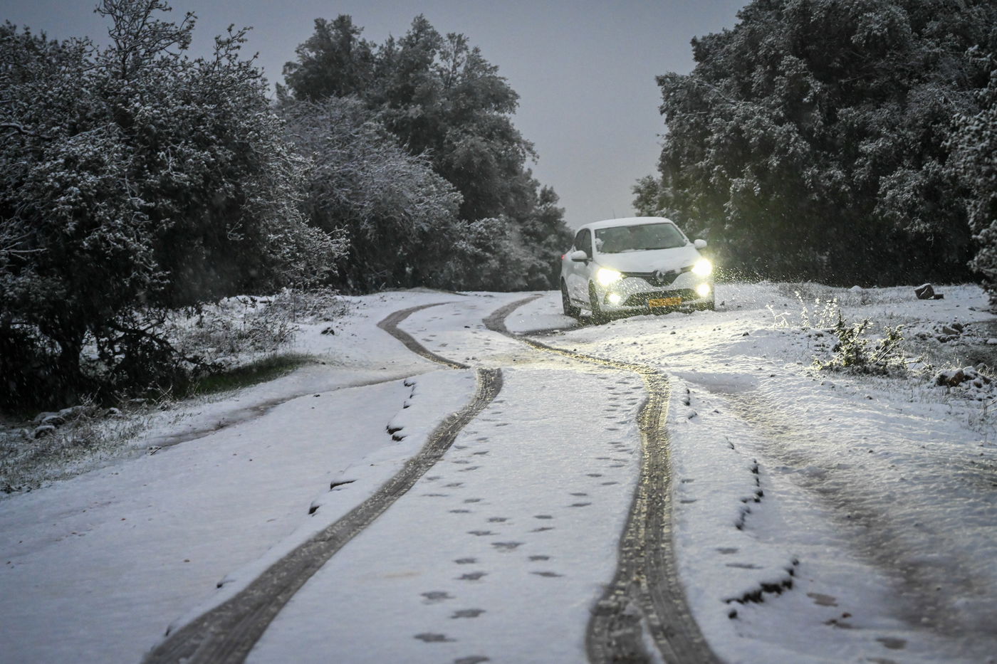 שלג ברמת הגולן, אתמול
