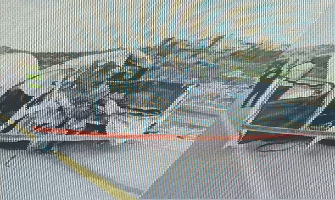 זירת התאונה הקטלנית שבה היה מעורב החשוד בשנת 2018