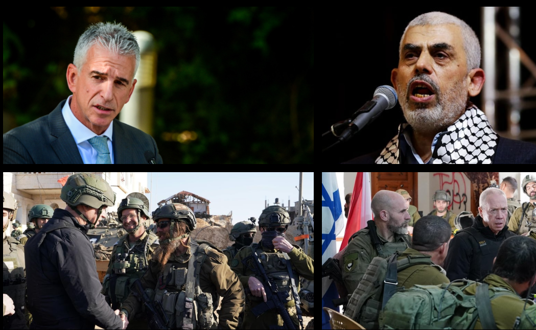 יחיא סינוואר | ראש המוסד דדי ברנע | גלנט היום בחאן יונס 