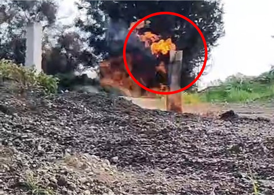 אחרי האזעקה הבוקר: רקטה בוערת נמצאה ליד הקיבוץ