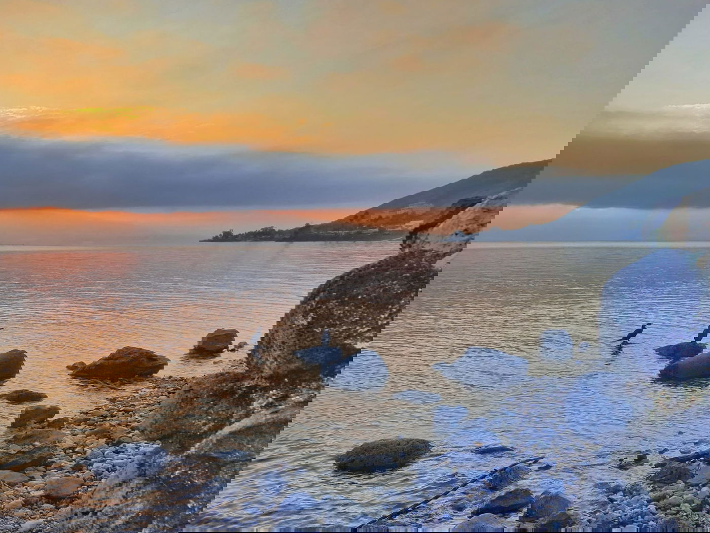 זריחה הבוקר על הכינרת 