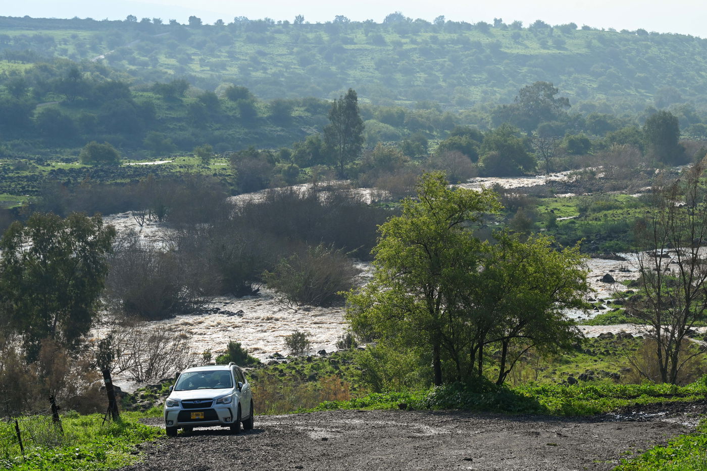 הזרימה בירדן לעבר הכנרת