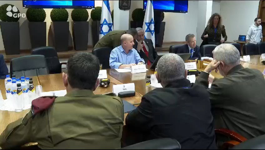 צילום מתוך אחת מישיבות הקבינט