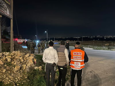 זירת הפיגוע בין חוסאן לביתר עילית