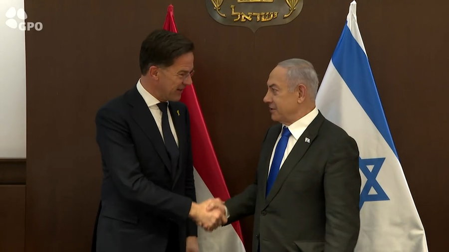נתניהו ומקבילו ההולנדי