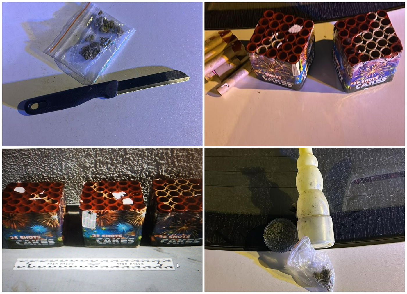 הכוורות והסמים שנתפסו