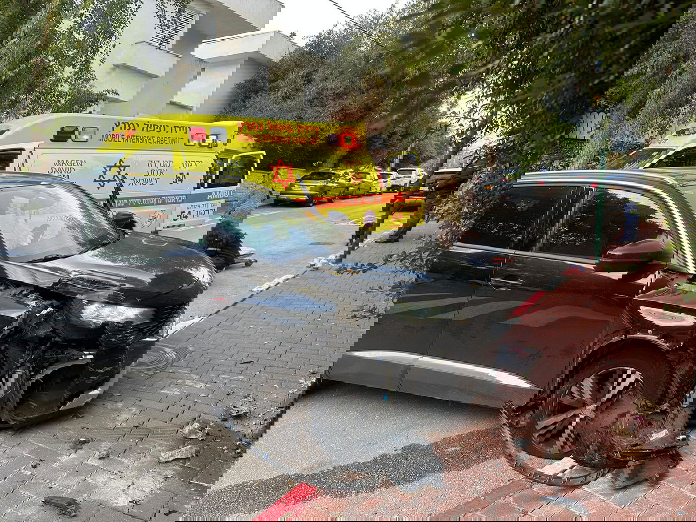 זירת התאונה בכפר סבא