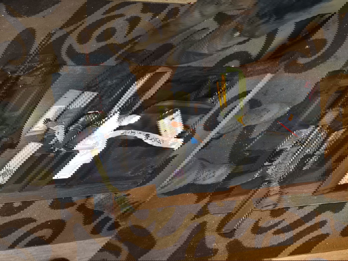 חלק מהאמל"ח שנתפס על ידי המסתערבים