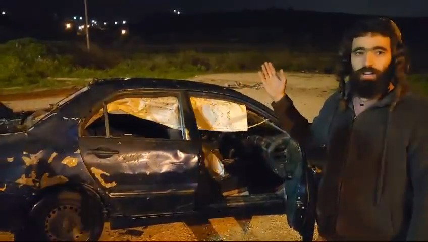 זירת הפיגוע בצפון השומרון סמוך לחומש