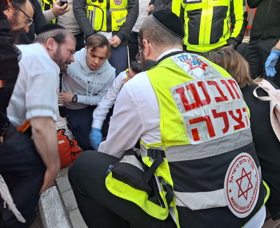 זירת התאונה בבני ברק