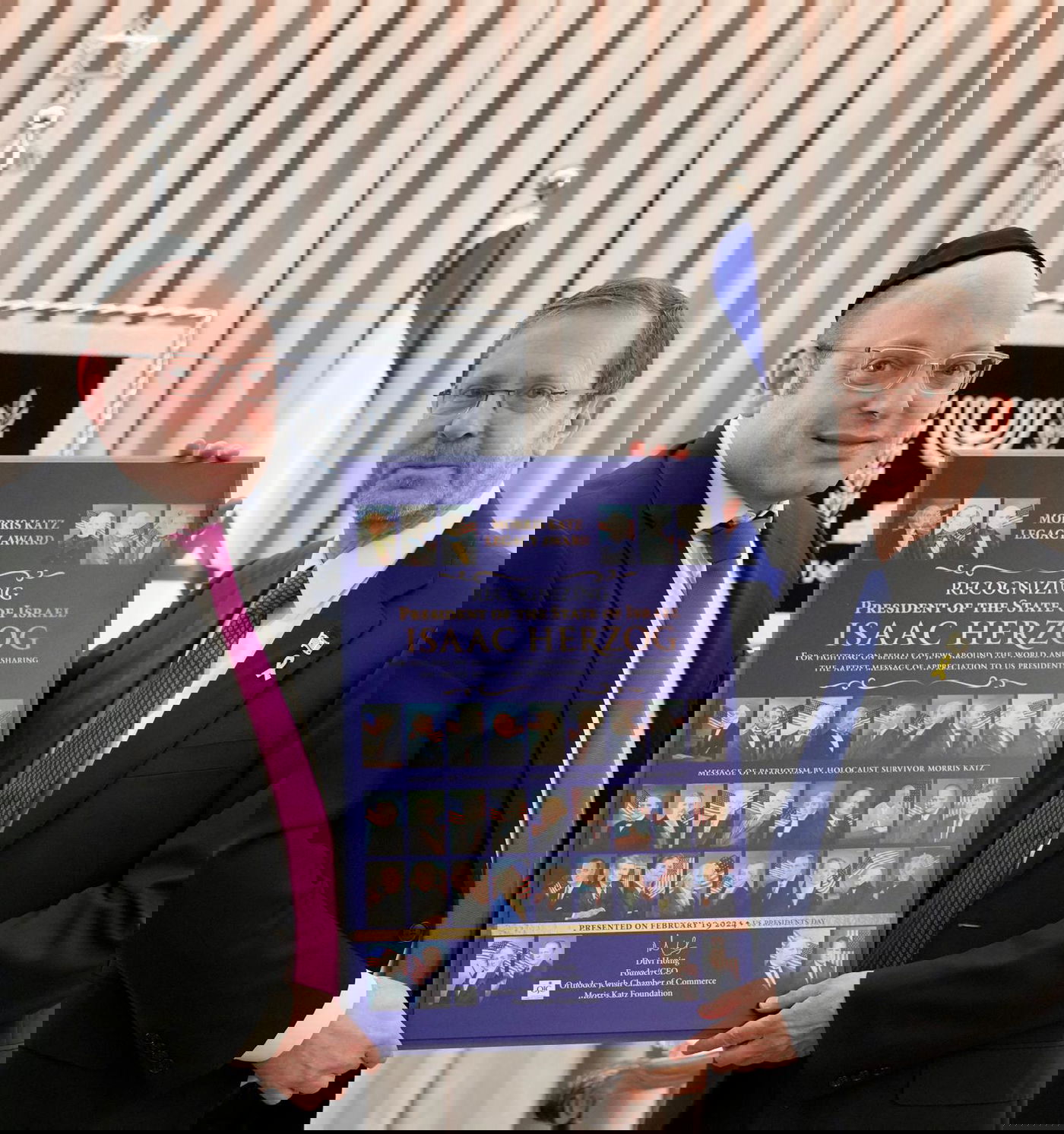 הנשיא הרצוג הדגיש את חיבתו ללייקווד במעמד קבלת פרס    