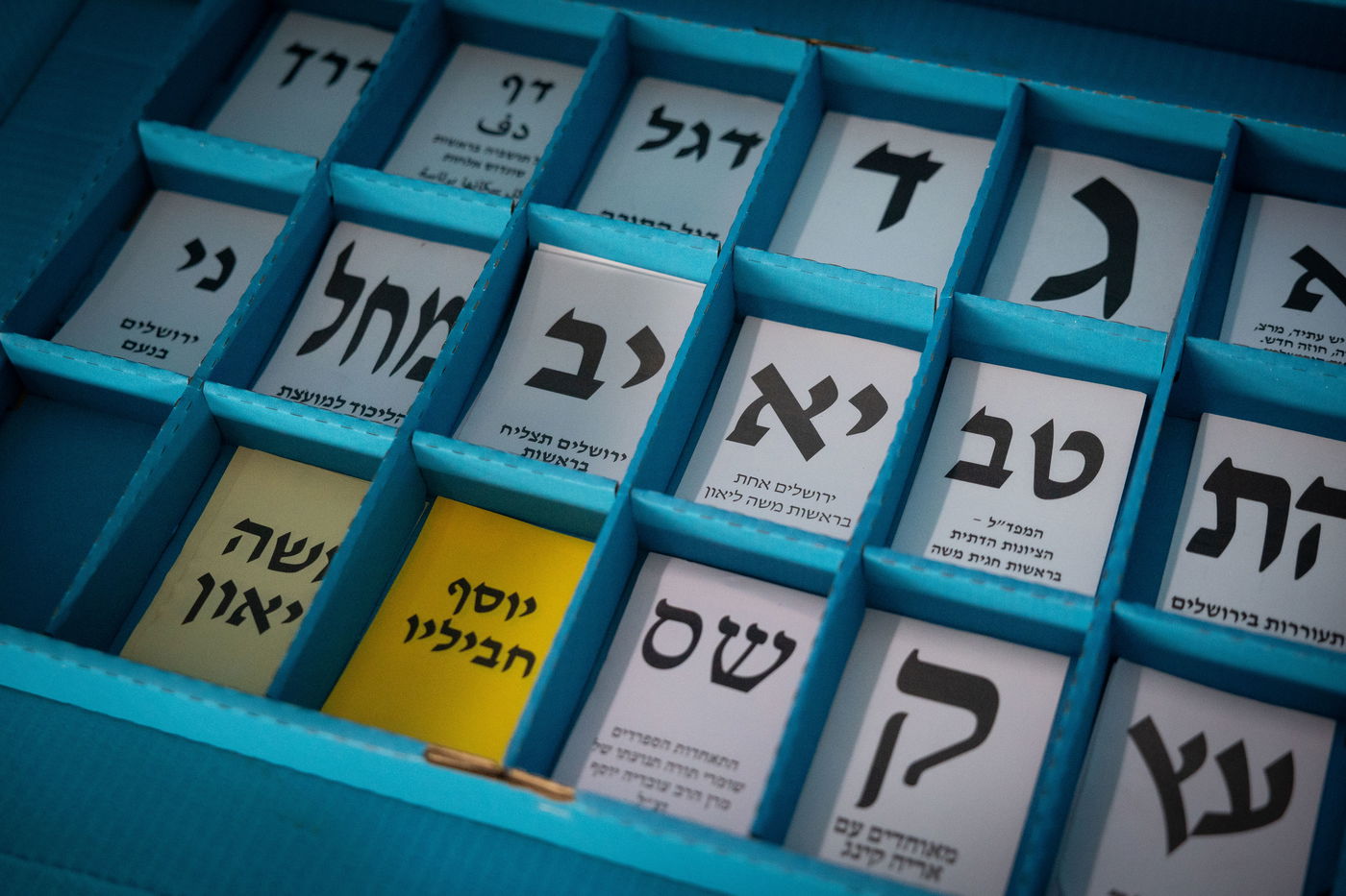 פתקי ההצבעה בירושלים