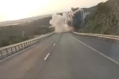 נפילת רקטה סמוך לכביש 89 בצפון