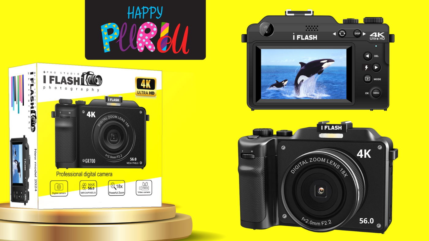 מצלמה דיגיטלית מקורית מקצועית ויוקרתית איי פלאש דגם GR700 2024