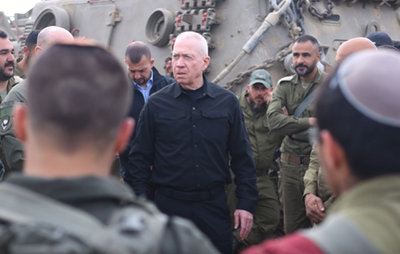 גלנט בסיור בגבול עזה, מוקדם יותר היום