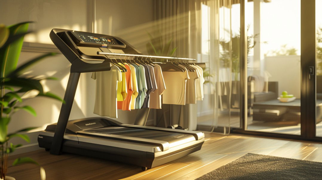 אט אט הפך מכשיר הריצה והספורט לקולב עבור כל הבגדים המתאימים לגיהוץ