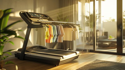 אט אט הפך מכשיר הריצה והספורט לקולב עבור כל הבגדים המתאימים לגיהוץ