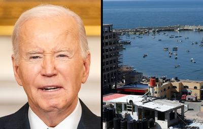 מימין: נמל עזה לפני המלחמה