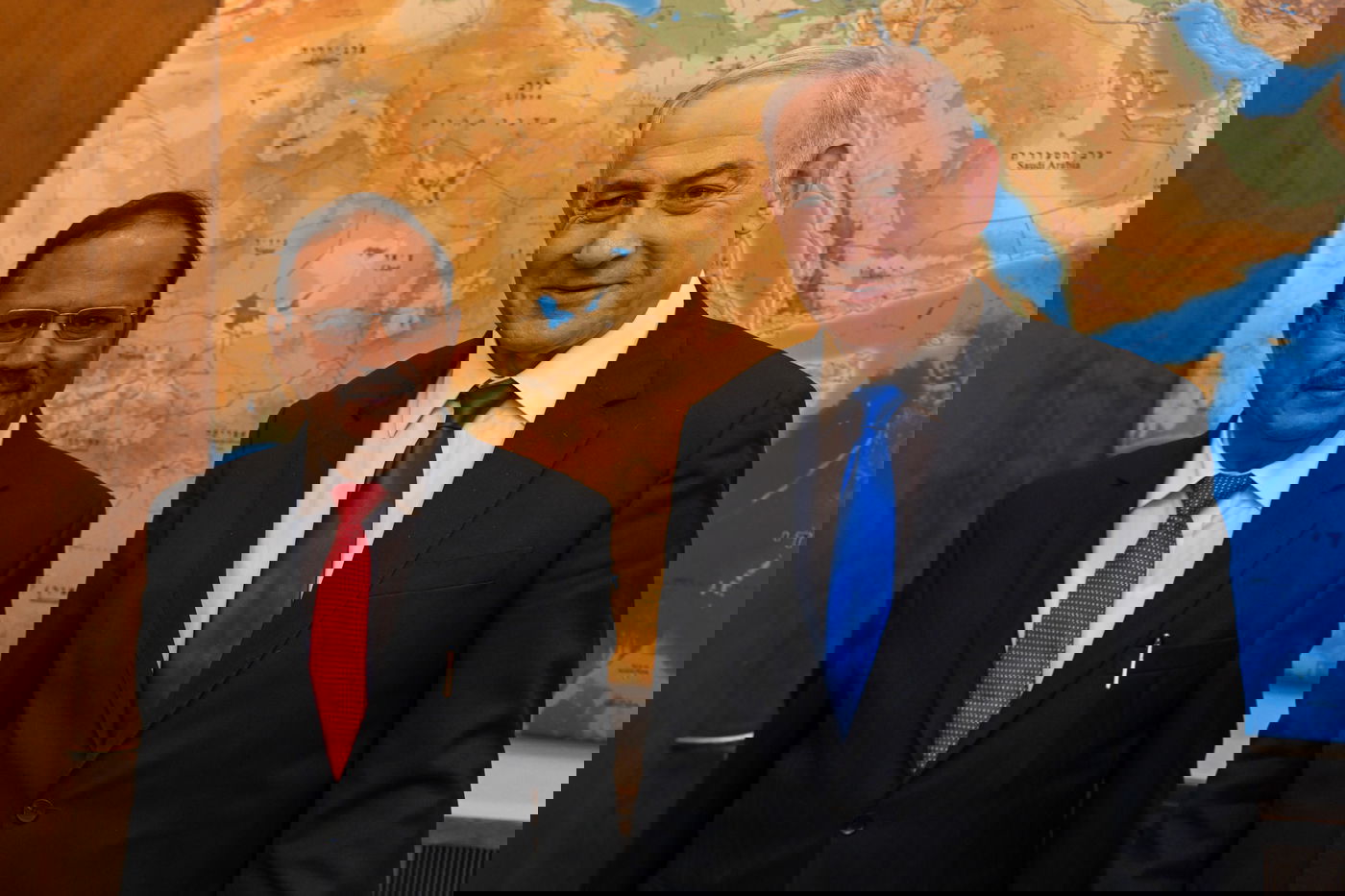 נתניהו עם אג׳יט דובל - היועץ לביטחון לאומי של הודו